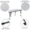 Flash Furniture Oval 47.5 W, 76 L, 25 H, Chrome, Laminate, Particleboard, Steel, Grey XU-GRP-A3048CON-48-GY-T-P-CAS-GG - alternate 5
